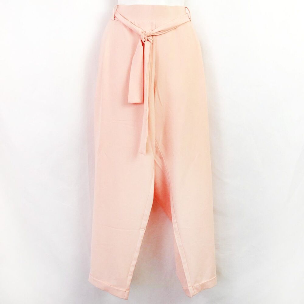 NWT TORRID (2) Pull-On Taper Stretch Crepe High-Rise Tie-Front Pant - Picture 5 of 11